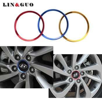 

4 pcs Fit For hyundai Tucson 2015 wheel center aluminium alloy Sticker new accessories car styling