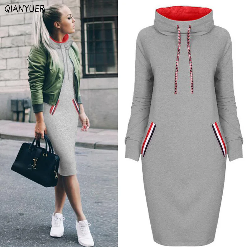6 Colors Autumn Women Sweater Dress Slim Long Sleeves Turtleneck Drawstring Harajuku Hoodies Moletom Feminino Ez 6 Colors Autumn Women Sweater Dress Slim Long Sleeves Turtleneck Drawstring Harajuku Hoodies Moletom Feminino Ez