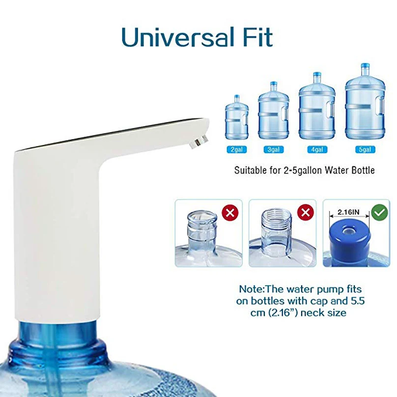 Portable Electric Water Dispenser for Bottle USB Charging Drinking Water Faucet Touch Switch Automatic Water Tap