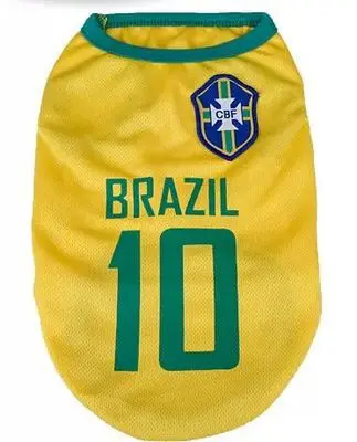 Brazil Роскошные товары для собак весна лето футболка World Cup одежда товары - Цвет: Brazil