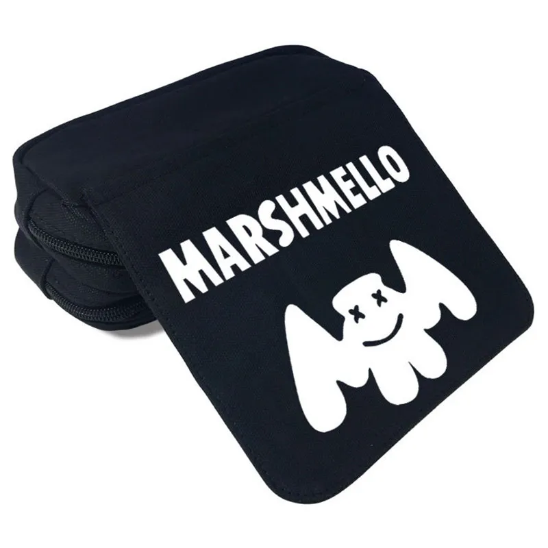 Marshmello DJ мальчики девочки бумажник пенал из ткани школьные сумки студенческий подарок Макияж сумка