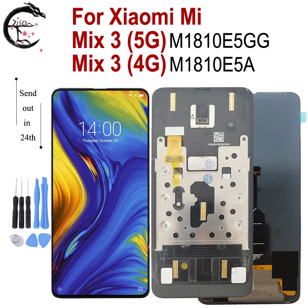 Mi Mix 3 5G Lcd Per Xiaomi Mix3 Lcd Lcd Con Cornice Display Screen Touch Sensor Digitizer Full Assembly Mix 3 Display 6.39"