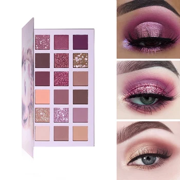 

18 Colors Changeable Nude Eye Shadow Palette Makeup Kit Matte Shimmer Glitter Eyeshadow Powder Waterproof Pigmented