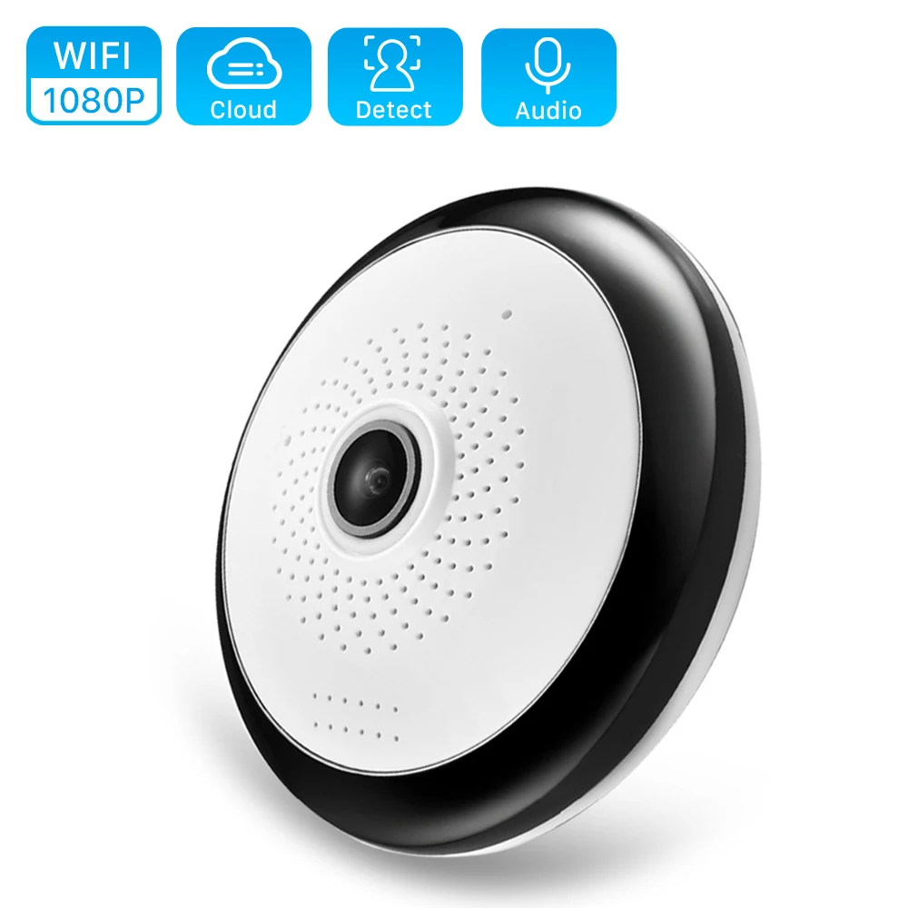 

ANBIUX HD 960P Fisheye VR 360 Degree Panoramic Camera Wireless Wifi IP Camera Home Security Surveillance Mini Camera P2P iCsee
