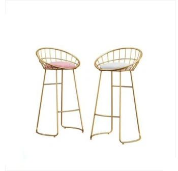 

M8 Bar Chair, Iron Chair, Golden Footstool, Nordic Simple Bar Chair, Leisure Chair, Modern Dining Chair, Wire Chair