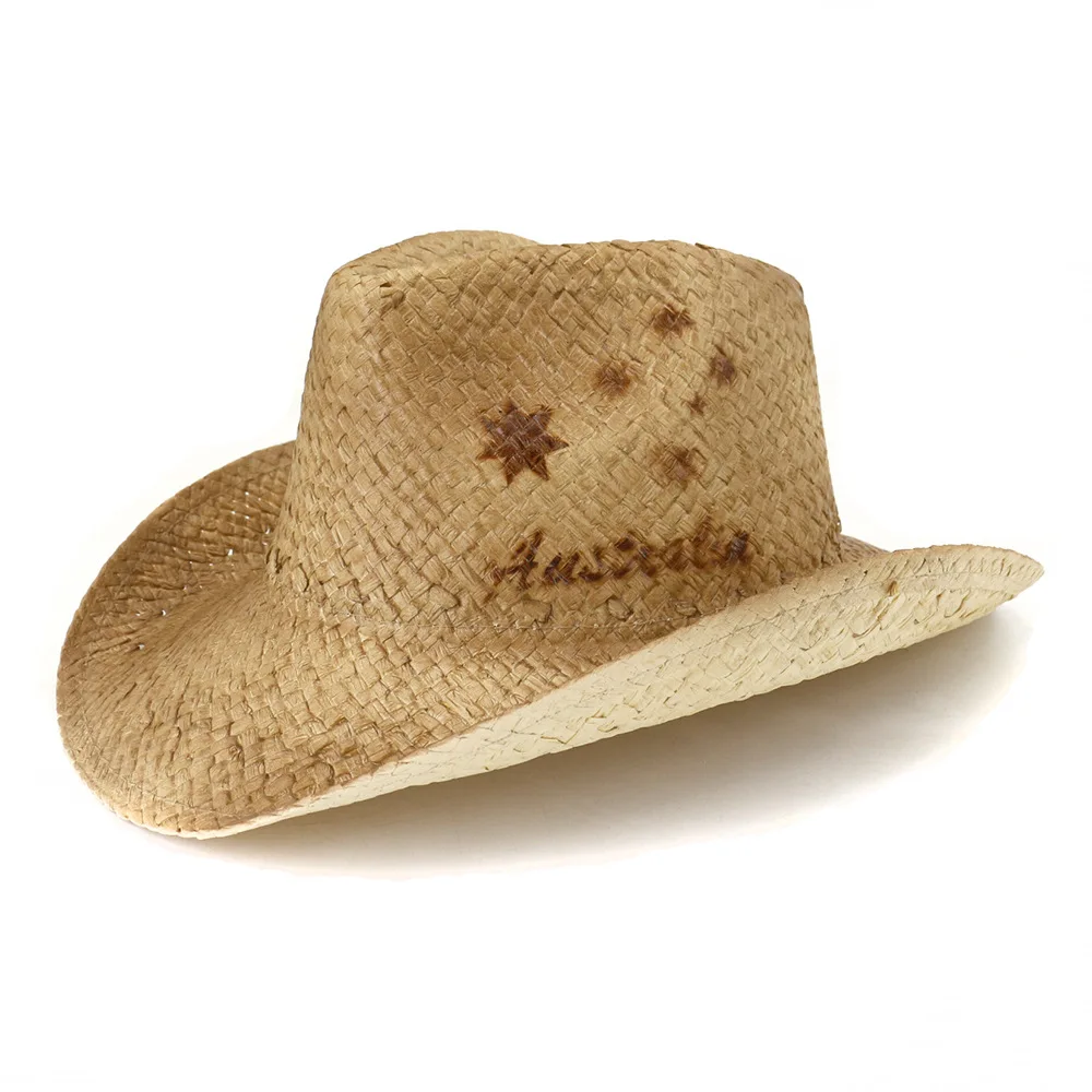 

Мужская Летняя ковбойская шляпа, соломенная плетеная шляпа, уличная Солнцезащитная шляпа, Лидер продаж, круглая джазовая шляпа MZ18
