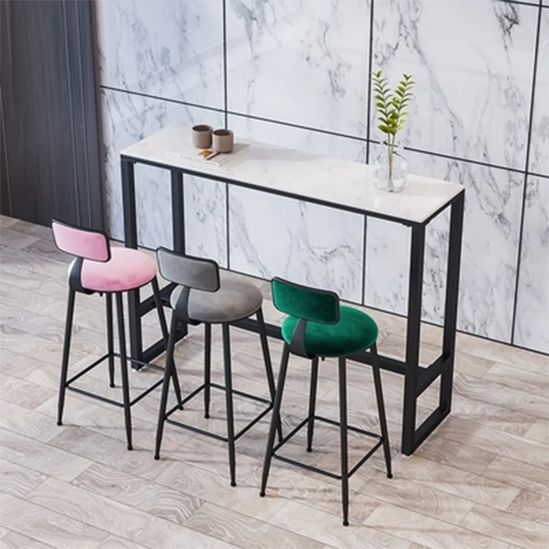 Nordic Light Luxury Net Red Ins Bar Chair Bar Chair Simple and Fashionable High Chair Bar Stool Backrest High Stool Bar Stool