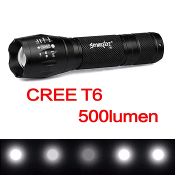 

SKYWOLFEYE Universal T90 Waterproof 500LM T6 LED Light 5 Modes Zoomable Flash Torch Lamp with 6000K for Camping / Hiking