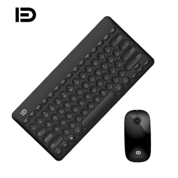 

Fude Ik6620 Wireless Keyboard Mouse Set Punk Round Creative Mini Notebook Mini Bluetooth Wireless Keyboard Lovely Pink