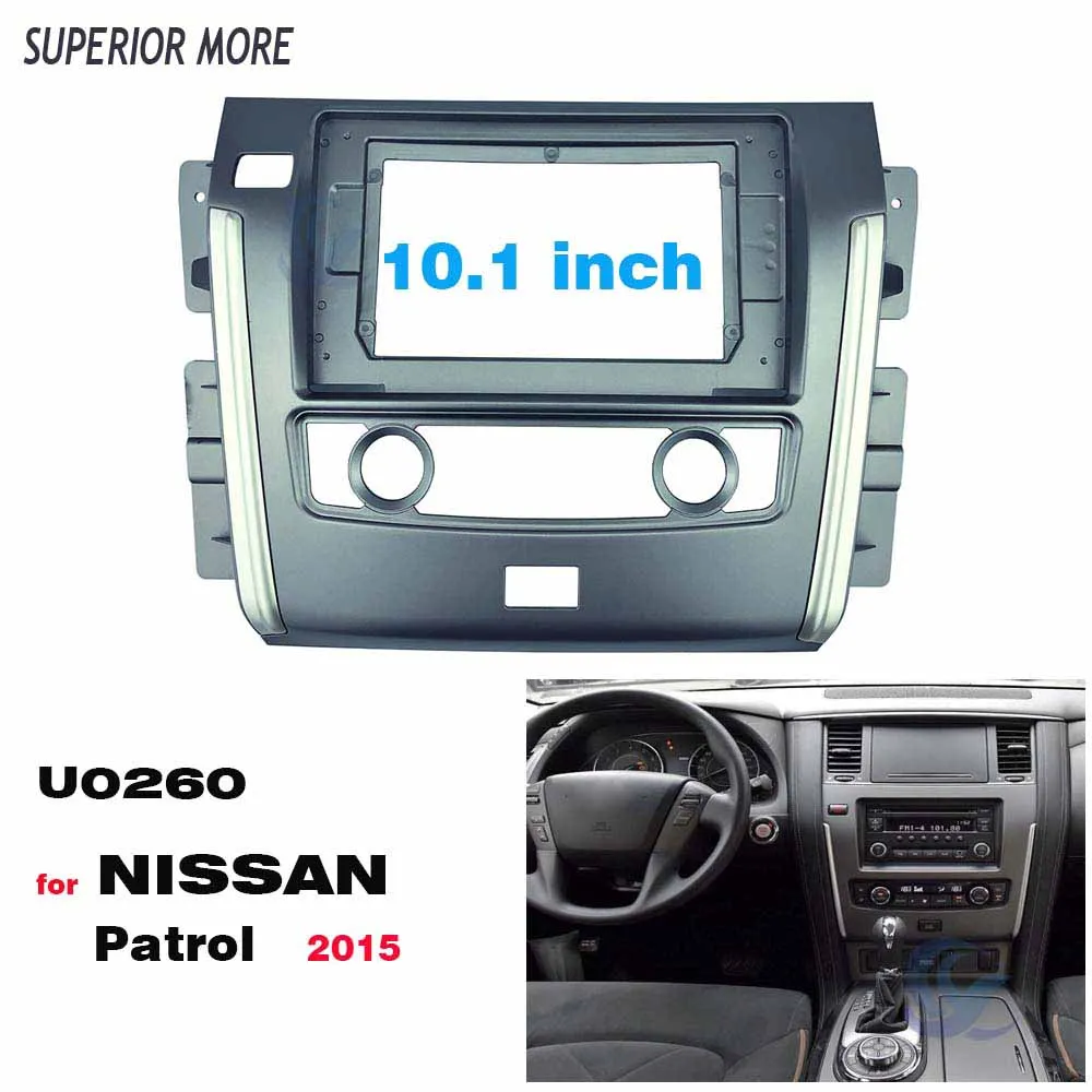2 DIN 10.1 Inch Car Radio Fascias for NISSAN Patrol 2015+ Dashboard Frame Installation DVD GPS MP5 Android Multimedia Player | Автомобили
