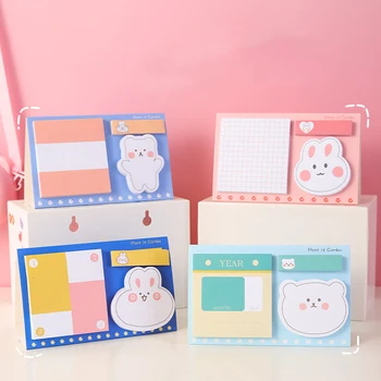 

Creative vertical desktop can stand cartoon can tear message post notepad kawaii learning office supplies cute memo