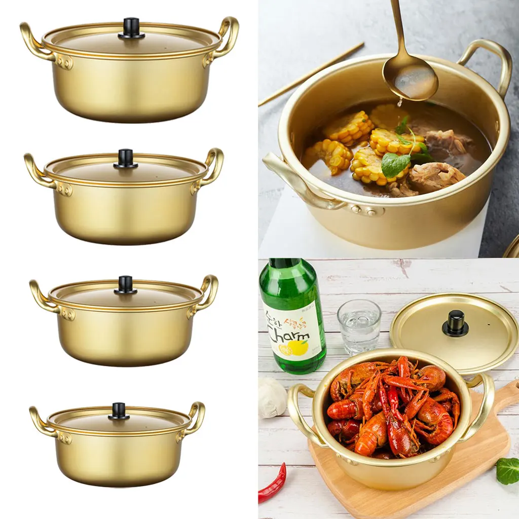 Aluminum  Noodle Pot Fast Cooling Boiler Stock Pot for Soup Round