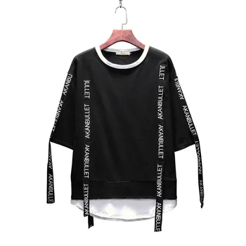 

ZHIJING Men Crew Neck Casual Large Size Short Sleeve T-shirt Youth Versatile Short sleeved clothes men t shirt