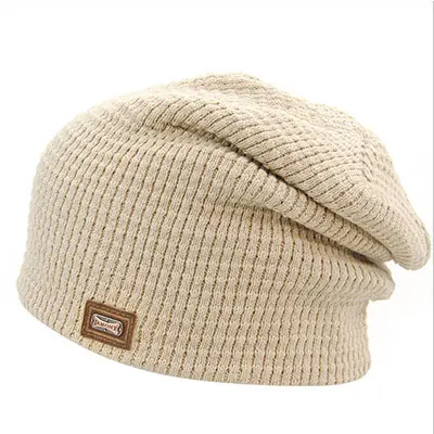 Новинка, мужские, женские, Skullies Beanies, Осень-зима, шапка для мужчин, шерстяная шапка, Вязанная, абсолютно новая, высокое качество, с логотипом Bone, шапочки, шапка унисекс - Цвет: beige