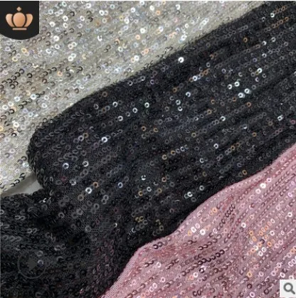 Кружева 139 полосатая эластичная сетка расшитая блестками ткань для женских платьев с подтяжками и блестками модная блестящая ткань для женщин - Цвет: black