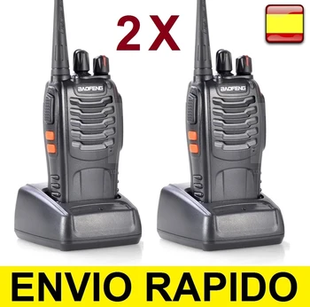 

2 x Walkie Talkie UHF 400-470Mhz 5W 16CH EMISORA Radio Transceptor vigilancia