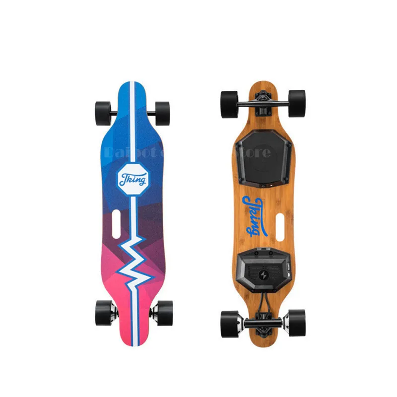 Daibot Adult Electric Scooter Electric Scooters Dual Motor 450W BlackRed Portable Remoter Control 4 Wheels Electric Skateboard  (4)