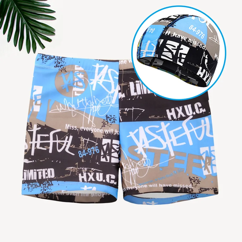 New Swimwear Men Swimming Trunks Anti-mite size plus loose Summer Sexy Men's Swimsuits set Boxer Briefs beach short pants