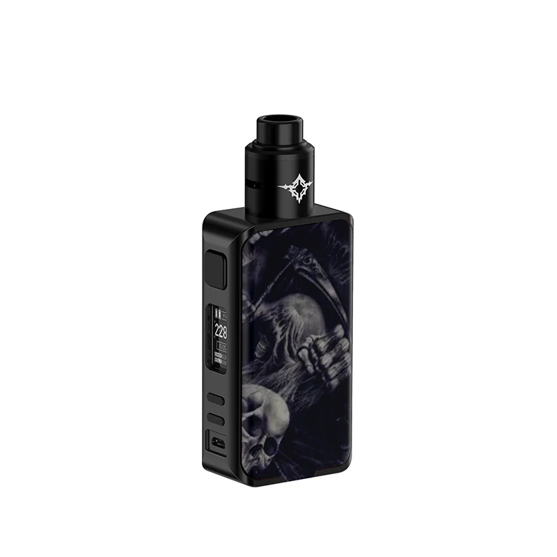 Dead skull Набор Vape Rincoe Manto pro 228 Вт RDA набор питание от двух аккумуляторов 18650 с 510 позолоченной резьбой электронный набор cigarrete - Цвет: Dead skull