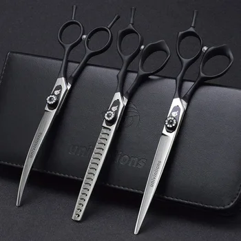

7" Pet Straight & Thinning & Down Curved Scissors Pet Dog Gromming Scissors Kit Cutting Shears Thinning Scissors for Dog Cat