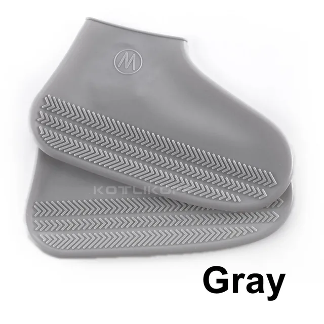 KOTLIKOFF Silicone overshoes Reusable galoshes silicone Waterproof Shoe covers for shoes from rain shoe Overshoes Unisex Gray