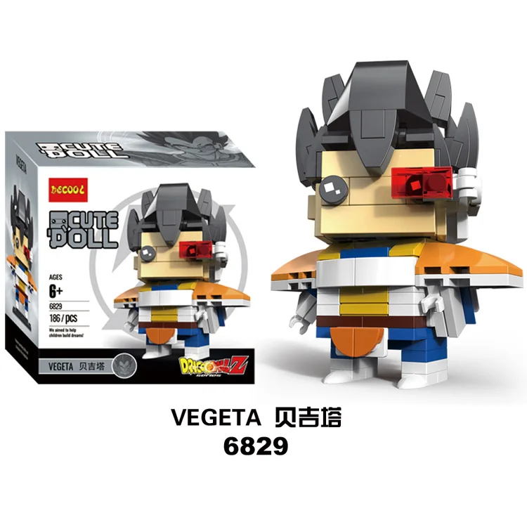 DECOOL brickheadz Dragon Ball Z Пикачу танос Мстители 4 Супер Герои brick Heads headz строительные блоки игрушки Совместимые лего - Цвет: Розовый