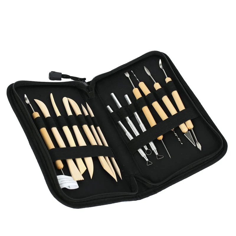 

14pcs Clay Sculpting Kit Sculpt Smoothing Wax Carving Pottery Ceramic Tools Polymer Shapers Modeling Carved Tool