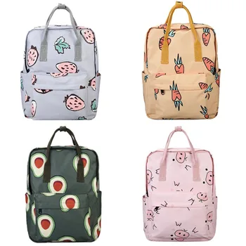 

Cartoon Fruit Women Backpack Fashion Travel Backpacks Teen Girls Large Capacity Shoulder Bags