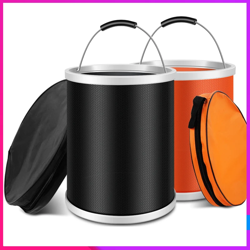 20L Thickening Portable Folding Bucket Outdoor Camping Fishing Bucket Car Storage Container Car Wash Mop Cleaning Tool folding bucket water bucket car wash bucket