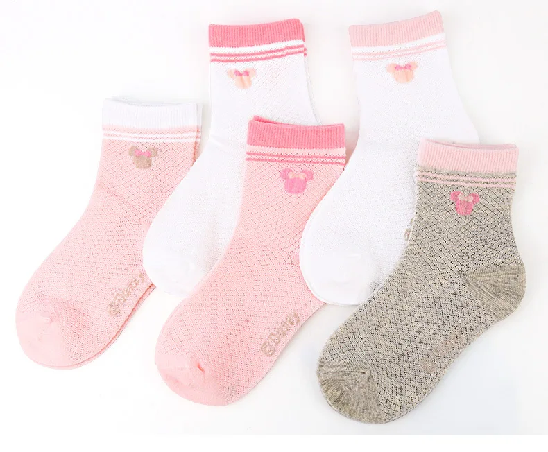 Детские мягкие хлопковые носки disney, 5 пар/лот удобные сетчатые Носки с рисунком для мальчиков осенние детские носки для девочек, подходят для От 2 до 12 лет