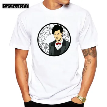 

New fashion GERONIMO/FANTASTIC/ALLONS-Y! cartoon printed men t shirt short sleeve doctor who male tops hipster funny tee shirts