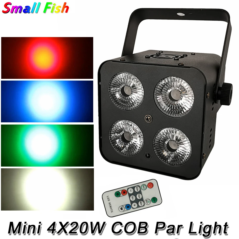 

Newest Mini COB RGBW 4in1 Par Light 80W Remote Control DJ Disco Professional Stage Lights Bar Banquet Club Atmosphere Wash Light