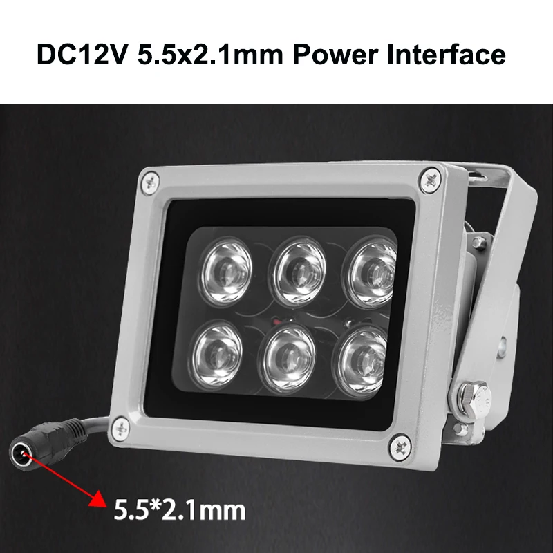 Invisible 940NM Visible 850nm Infrared Illuminator 6 Array Led IR ...