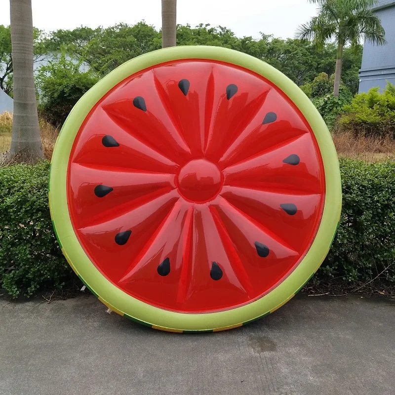 

Foreign Trade Direct Selling PVC Inflatable round Watermelon Floating Bed, 150 Cm Circle Watermelon Floating Row Customizable Lo