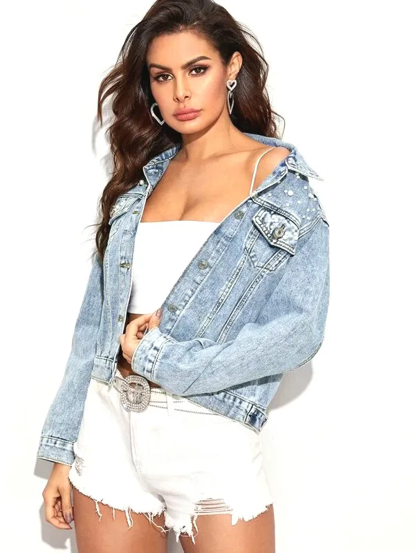 Женская джинсовая куртка оверсайз в стиле бойфренда | одежда