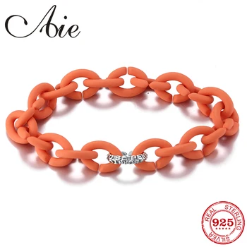 

Hot Orange Hard Rubber X Chain bracelet Bead Original for Women Bracelet DIY Fashion Jewelry Accessories