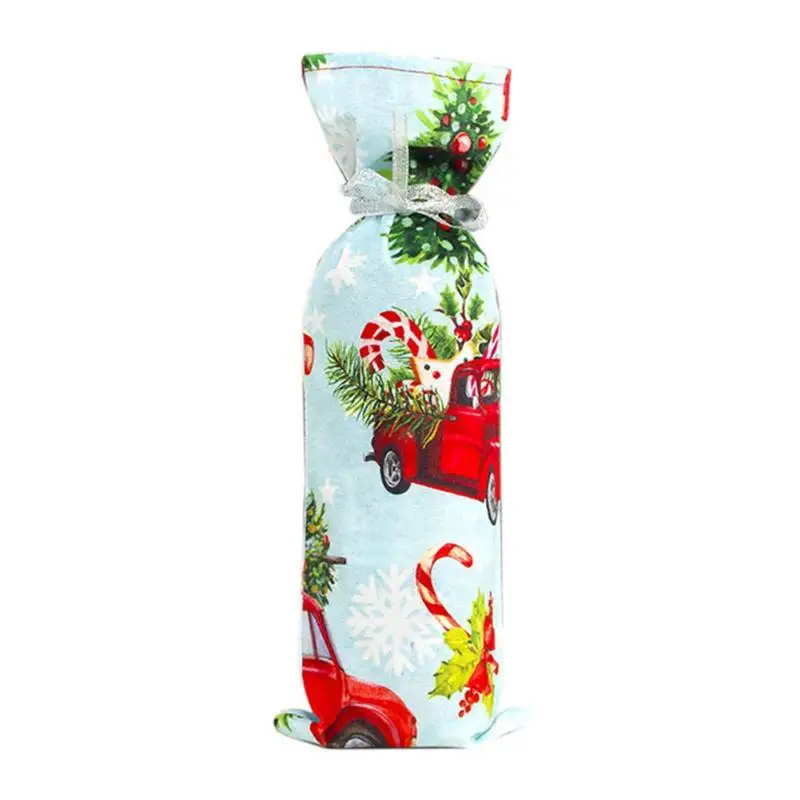 02 Рождественская винная насадка для бутылок с изображением снеговика лося, новогодние вечерние украшения для дома - Цвет: 02