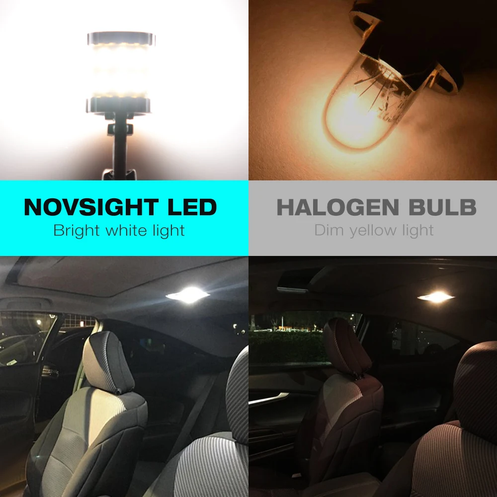 NOVSIGHT 10 шт. высокое качество T10 W5W супер яркий 3014 Светодиодный потолочный светильник для чтения в салоне автомобиля 30 светодиодный s лампы 6500K 300LM