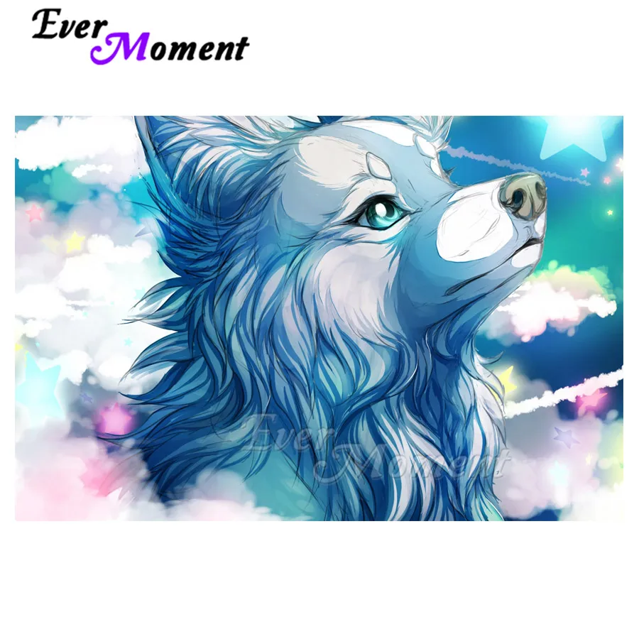 

Ever Moment Diamond Painting 5D DIY Wolf Cloud Decor Handmade Picture Of Rhinestone Full Square Drill Diamond Embroidery S2F2353