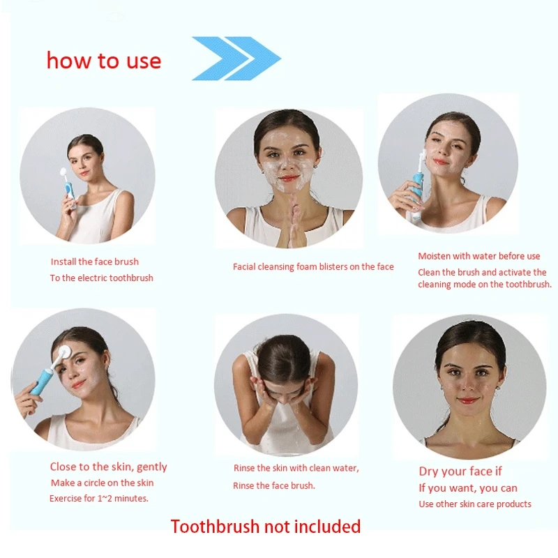 Cleansing Brush Head Household Washing Face Artifact Electric Washing Brush Head Electric Toothbrush Replacement Cleansing Brush Head Household Washing Face Artifact Electric Washing Brush Head Electric Toothbrush Replacement