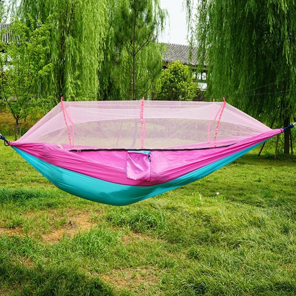 Сверхлегкий парашютный гамак охотничья москитная сетка двойной человек спальный гамак на открытом воздухе висячая кровать