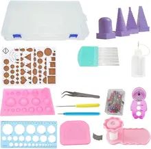 Juego de Herramientas de Quilling todo en uno, Kit completo de herramientas con caja de almacenamiento