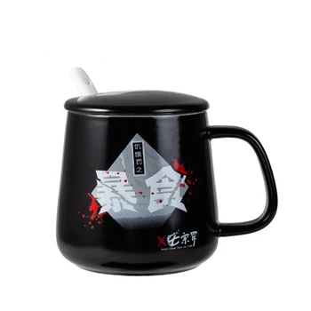 

Mini Coffee Mug Cup Travel Cup Equipment Cartoon Black Hot Cold Mixing Mug and Spoon Handmade Stylish House Application GG50mk