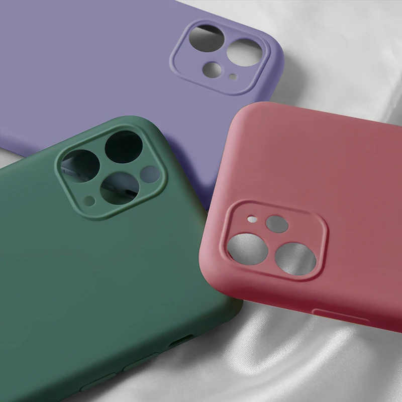 8 Plus SE 2020 6 6s Plus 11 šķidrā silikona vāciņš iPhone 12 Pro Max Mini ciets triecienizturīgs vāciņš iPhone 11 X XR XS_voghion.com