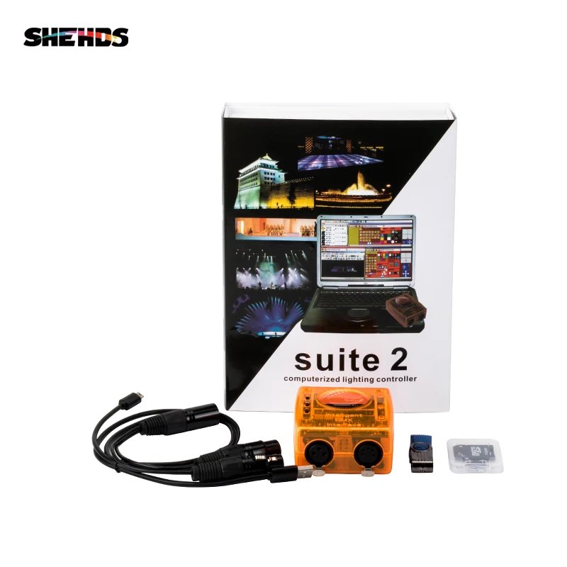 Sunlite2 Sunlite Suite2 FC профессиональный сценический контроль программного обеспечения DMX-USB интерфейс DMX контроллер консоль диско DJ вечерние школьные светильники - Цвет: Sunlite2