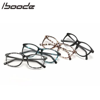

IBOODE 2020 Fashion Women Glasses Frame Men Eyeglasses Frame Vintage Round Clear Lens Glasses Optical Spectacle Frame