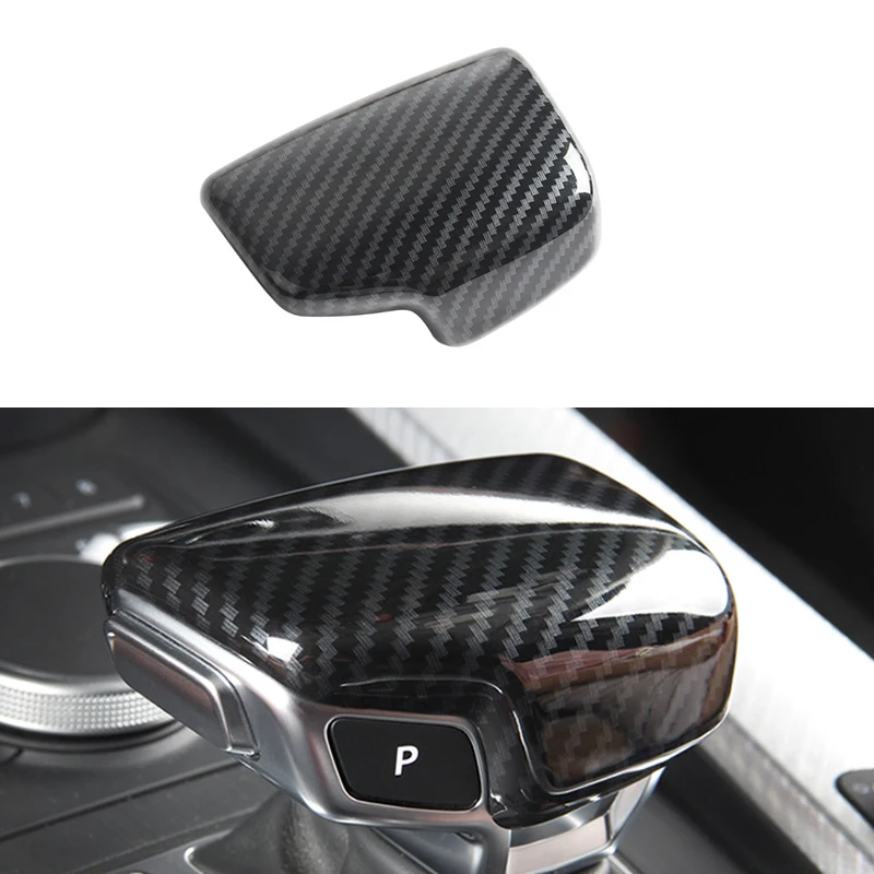 Car Styling Carbon Fiber Texture Interior Gear Shift Knob Head Cover Protective Trim For Audi A4 B9 A5 2017 2018 Q7 2016 - | Автомобили и