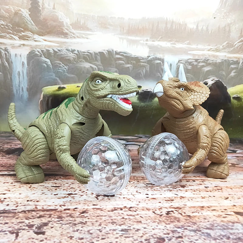 Triceratops с 3D подсветкой динозавр звук ходьба электрическая Интерактивная