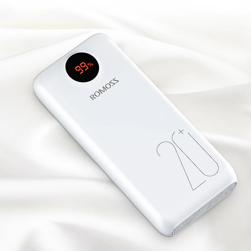 Внешний аккумулятор ROMOSS SW20PS+ 20000 mAh с показанием уровня заряда повербанк с индикатором [ из России]