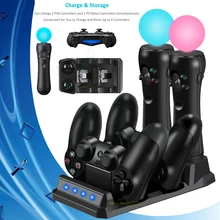 PS4 Slim Pro PS VR Move контроллер зарядное устройство Подставка зарядная док-станция для sony Playstation 4 Play станция 4 PS 4 PSVR Move аксессуары